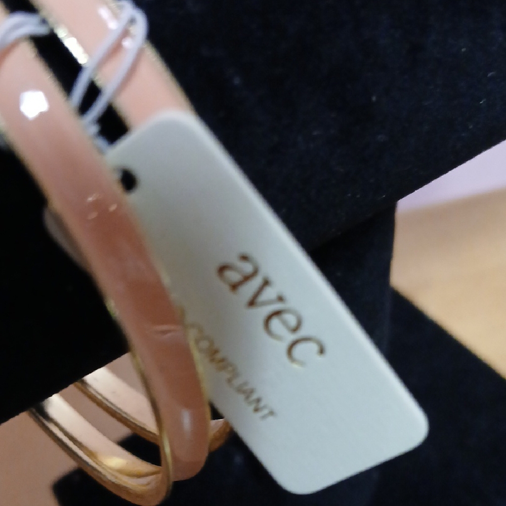 Gold and Pink Bangle Set - Picture 2 of 2